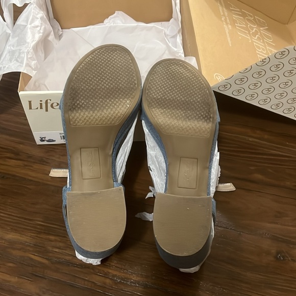 Lifestride Blue Denim Block Sandals Size 10 W - Picture 11 of 15